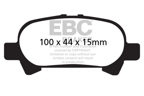 EBC DP31715C Redstuff Ceramic Rear Brake Pads, Toyota Avalon 3.0 2000-2004