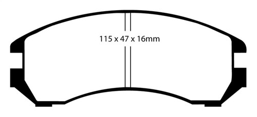 EBC 86-87 Nissan Pulsar NX 1.6 SE Redstuff Front Brake Pads