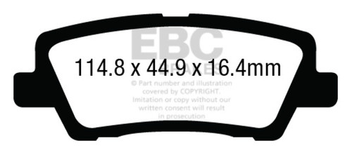 EBC DP23012 Greenstuff 2000 Rear Brake Pads, Cadillac ATS 2.0 Turbo 2012+