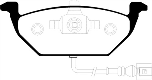 EBC DP21329 Greenstuff 2000 Front Brake Pads, Volkswagen Beetle 2.0 2000-2005