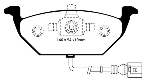 EBC DP31329C Redstuff Ceramic Front Brake Pads, Volkswagen Beetle 2.0 2000-2005
