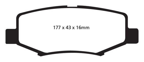 EBC DP61799 Greenstuff 6000 Elite Rear Brake Pads, Dodge Nitro 3.7 2006-2011