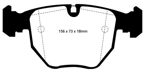 EBC DP61036 Greenstuff 6000 Elite Front Brake Pads, BMW X5 3.0 2000-2006