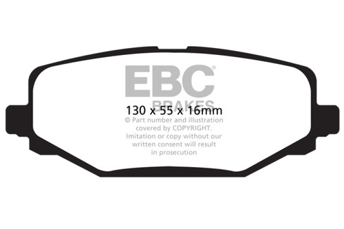 EBC DP61889 Greenstuff 6000 Elite Rear Brake Pads, Chrysler Town & Country 3.6 2012+