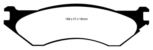 EBC DP61729 Greenstuff 6000 Elite Rear Brake Pads, Dodge Ram 1500 Mega Cab 2WD 2006-2011