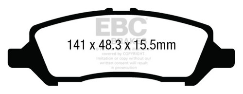 EBC DP23009 Greenstuff 2000 Rear Brake Pads, Dodge Dart 1.4 Turbo 2012+