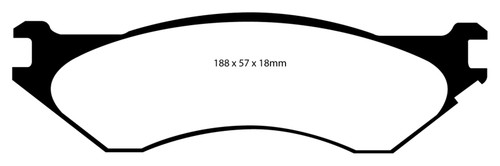 EBC DP41729R Yellowstuff Rear Brake Pads, Dodge Ram 1500 Mega Cab 2WD 2006-2011