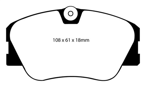 EBC DP3577C Redstuff Ceramic Front Brake Pads, Mercedes-Benz 190/190E 2.3 16v 1986-1993