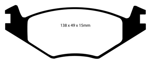 EBC DP3517C Redstuff Ceramic Front Brake Pads, Volkswagen Cabriolet 1.8 1986-1993