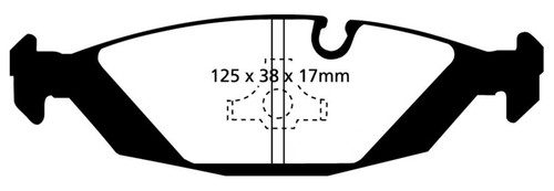 EBC DP3447C Redstuff Ceramic Rear Brake Pads, BMW M5 3.5 (E28) 1987-1988