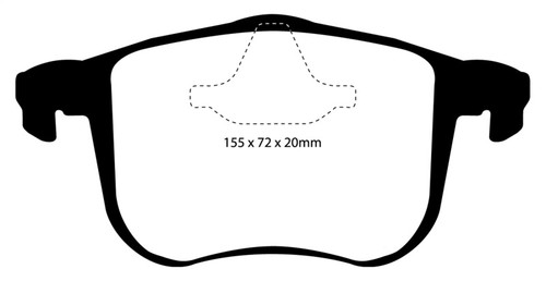EBC DP41416R Yellowstuff Front Brake Pads, Saab 9-3 2.0 Turbo (Aero) 2006-2011