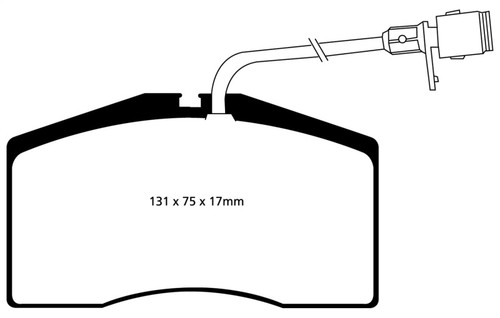 EBC DP41327R Yellowstuff Front Brake Pads, Audi S8 4.2 2001-2003