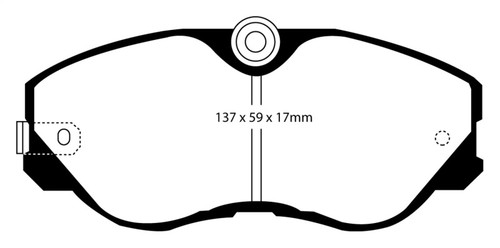 EBC DP3736C Redstuff Ceramic Front Brake Pads, Nissan 300ZX 3.0 Turbo 1987-1989