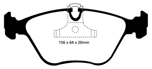 EBC DP31089C Redstuff Ceramic Front Brake Pads, BMW 525i 2.5 (E39) 2001-2003