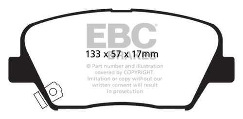 EBC DP21863 Greenstuff 2000 Front Brake Pads, Hyundai Azera 3.3 2012+