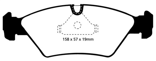 EBC DP3414C Redstuff Ceramic Front Brake Pads, BMW M3 2.3 (E30) 1987-1991