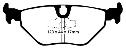 EBC DP4690R Yellowstuff Rear Brake Pads, BMW M3 2.3 (E30) 1987-1991