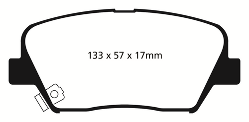 EBC DP41863R Yellowstuff Front Brake Pads, Hyundai Azera 3.3 2012+