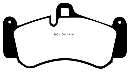 EBC DP41516R Yellowstuff Front Brake Pads, Porsche 911 (996) (Cast Iron Rotor only) 3.6 Twin Turbo GT2 2001-2003
