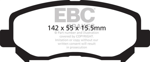 EBC DP22134 Greenstuff 2000 Front Brake Pads, Mazda CX-5 2 2012+