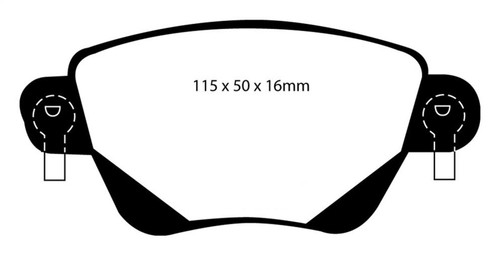 EBC DP31350C Redstuff Ceramic Rear Brake Pads, Jaguar X-Type 2.5 2001-2004