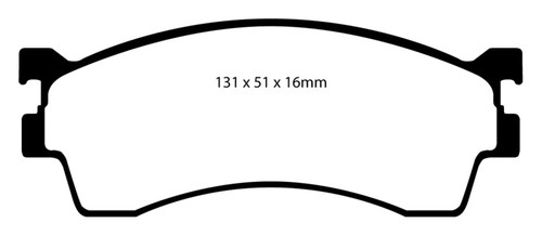 EBC DP31409C Redstuff Ceramic Front Brake Pads, Mazda Protege 2.0 (Rear Drums) 2001-2004