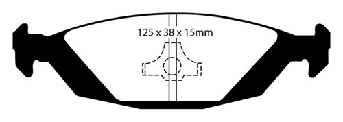 EBC DP3635C Redstuff Ceramic Rear Brake Pads, Saab 900 2.0 1988-1990