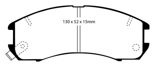 EBC DP3705C Redstuff Ceramic Front Brake Pads, Ford Probe 2.2 1989-1992