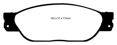 EBC DP31220C Redstuff Ceramic Front Brake Pads, Ford Thunderbird 3.9 2001-2005