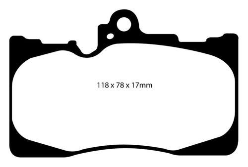 EBC DP41589R Yellowstuff Front Brake Pads, Lexus GS350 3.5 RWD 2007-2008