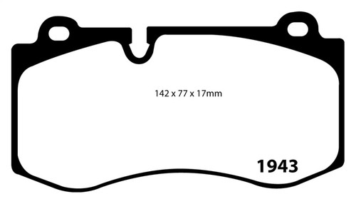 EBC DP41943R Yellowstuff Front Brake Pads, Mercedes-Benz CL550 5.5 2007-2008