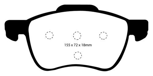 EBC DP41229R Yellowstuff Front Brake Pads, Volvo S60 2.3 Turbo T5 2001-2005