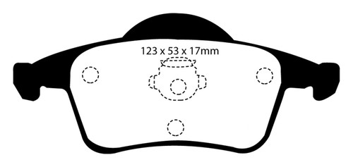 EBC DP41231R Yellowstuff Rear Brake Pads, Volvo S60 2.3 Turbo T5 2001-2005