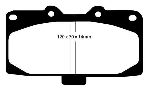 EBC DP41200R Yellowstuff Front Brake Pads, Nissan Skyline (R32) 2.6 Twin Turbo GT-R 1989-1995