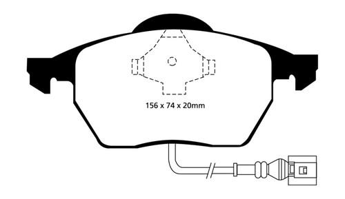 EBC DP41330R Yellowstuff Front Brake Pads, Audi TT 1.8 Turbo 1999-2006