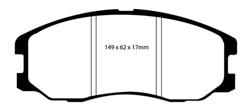 EBC DP61975 Greenstuff 6000 Elite Front Brake Pads, Chevrolet Equinox 3.4 2007-2009
