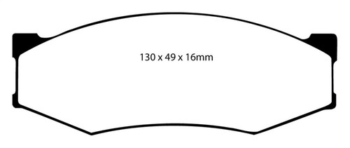 EBC DP6538 Greenstuff 6000 Elite Front Brake Pads, Nissan Pick-up 4 Cyl 1989-1997