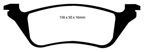 EBC DP61629 Greenstuff 6000 Elite Rear Brake Pads, Chrysler Town & Country 3.3 Rear Rotors 2001-2007