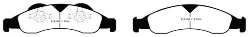 EBC DP41803R Yellowstuff Front Brake Pads, Ford Expedition 5.4 2WD 2007-2009