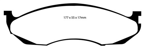 EBC DP61022 Greenstuff 6000 Elite Front Brake Pads, Jeep Cherokee 2.5 4WD 1990-1991