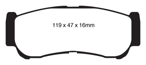EBC DP61982 Greenstuff 6000 Elite Rear Brake Pads, Hyundai Santa Fe 2.7 2007-2009