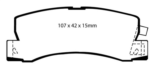 EBC DP3628C Redstuff Ceramic Rear Brake Pads, Lexus ES250 2.5 1990-1991