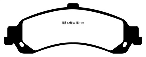 EBC DP61635 Greenstuff 6000 Elite Rear Brake Pads, Cadillac Escalade 5.3 (PBR rear caliper) 2002