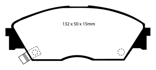 EBC DP4706R Yellowstuff Front Brake Pads, Honda Civic CRX 1.6 Si 1990-1992