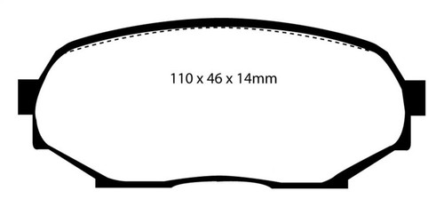 EBC DP3802C Redstuff Ceramic Front Brake Pads, Geo Storm 1.6 1990-1993