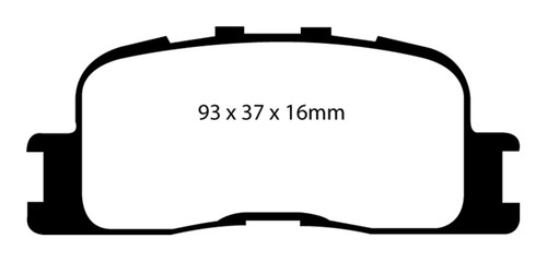 EBC DP41716R Yellowstuff Rear Brake Pads, Lexus ES300 3.0 2002-2003