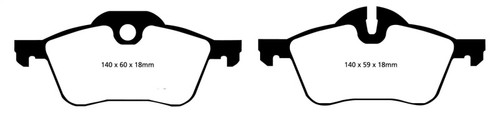 EBC DP31388C Redstuff Ceramic Front Brake Pads, Mini Hardtop 1.6 2002-2003