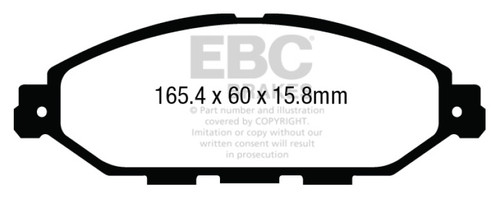 EBC DP23010 Greenstuff 2000 Front Brake Pads, Infiniti JX35 3.5 2012-2013