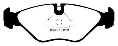 EBC DP3751C Redstuff Ceramic Front Brake Pads, Saab 9000 2.0 1990-1998