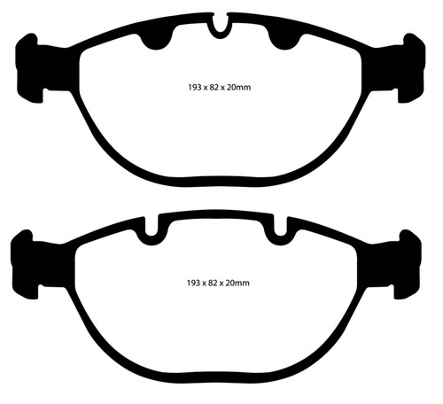 EBC DP41472R Yellowstuff Front Brake Pads, BMW X5 4.6 2002-2004